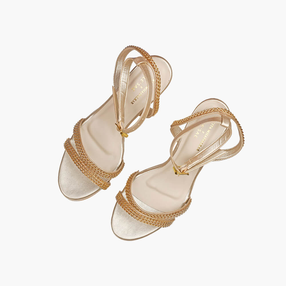 golden sandals